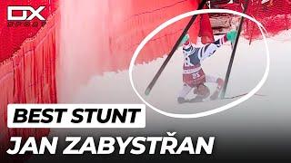 Alpine Ski Jan Zabystřan SPECTACULAR stunt-crash at Kvitfjell | SuperG | 2024 