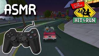 ASMR Gaming | SIMPSONS HIT & RUN + Controller Sounds No Talking 