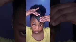 Cute hairstyle for natural 4c hair #4chair #hairtutorial #naturalhair #hairstyles #blackhair #hair