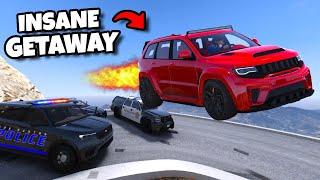 Insane Getaway From Big Heist in GTA 5 RP