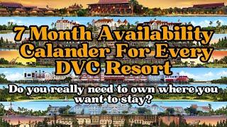 Disney Vacation Club 7 Month Availability For ALL Rooms & Resorts | Buy Where You Want To Stay?