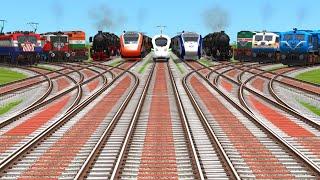 trains crossing railroad crossings | train videos indian railways | marbal run railroad crossing