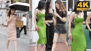 4K Guangzhou, China Street Walking Tour, Chinese Pretty Girls