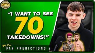 "I Want 70 Takedowns!" O'Malley vs Dvalishvili UFC 306 Fan Cam