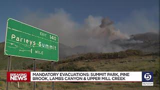 Thousands Evacuated, I-80 Impacted As Multiple Crews Battle Parleys Canyon Fire