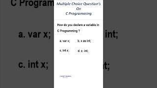 Multiple Choice Questions on C Programming (Short - 02)