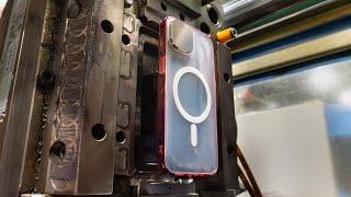 Process of making Cell Phone cases. Case Injection Factory