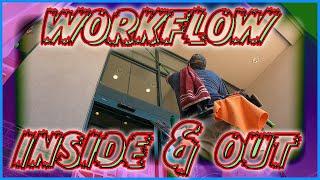 INSIDE AND OUTSIDE STOREFRONT WINDOW CLEANING | WHOLE JOB