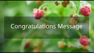 Congratulations Message