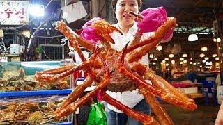 Korean Street Food GIANT KING CRAB Egg Seafood Soup Korea