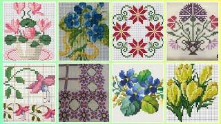 Gorgeous cross stitch patterns /countable embroidery #charsutikarhai/latest dosuti design ideas2024