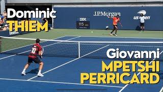 Giovanni Mpetshi Perricard and Dominik Thiem - Fun volley practice at the 2024 US Open