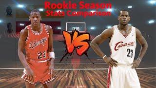 Michael Jordan Vs  Lebron James - Rookie Season Stats Comparison