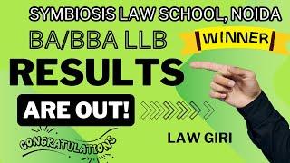 SLS Noida 2025 Result is out|Symbiosis Law School, Noida Result is out