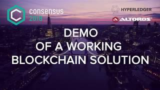 Altoros demo at Consensus 2018