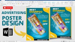 Professional Brand Advertising (AD) Poster design IN Microsoft Word | How to make a AD Poster design