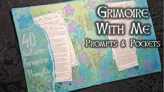 Nature, Grimoire with me, Prompts & Pockets to hold our 40 Nature Grimoire Prompts.