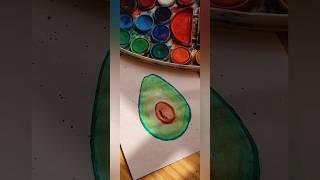 Avocado painting | #art #watercolor #drawingideas #painting