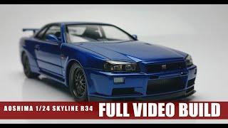 1/24 NISSAN SKYLINE GTR (R34) full video build