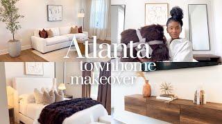 HUGE 48hr Townhome Makeover in ATL | Decorate with me - Living room, bedroom.. | Unboxings + more!