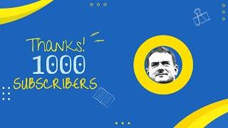 YouTube channel hit 1000 Subscribers!!! Thank You