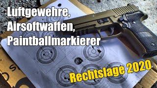 Druckluftwaffen im Waffengesetz (Luftgewehr, Airsoft und Paintball)