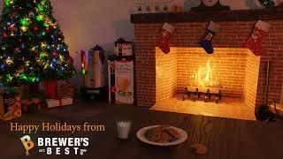 Brewer's Best Holiday Fireplace With Music - 1 Hour