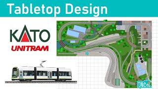 73 - N Scale Tabletop layout design with KATO UNITRACK & UNITRAM