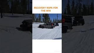 Snow trails makes you use recovery accessories.  #jeep #snow #4x4 #offroad #trails #recoverygear