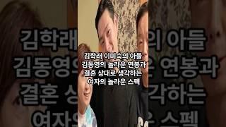김학래 이미숙의 아들 김동영의 놀라운 연봉과 결혼 상대로 생각하는 여자의 놀라운 스펙 #연예인
