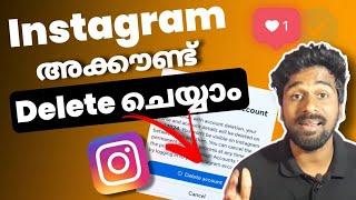 How to delete instagram accountInstagram account delete malayalam