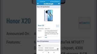 Honor X20 Specs