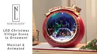 LED Lighted and Musical Christmas Village Scene in Ornament | Northlight XH96786 | Northlight