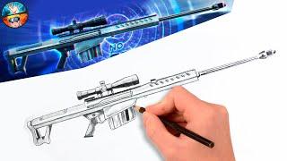 FREE FIRE DRAWING GUN M82B FF - HOW TO DRAW FREE FIRE FF - Gambar Free fire