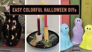 Easy Colorful DIY Halloween Decor | Dollar Store Halloween Decor