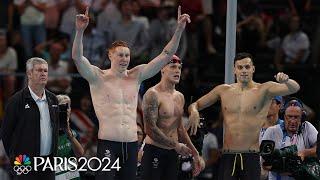 Great Britain COMMANDS 4x200m freestyle relay, followed by United States, Australia | Paris Olympics