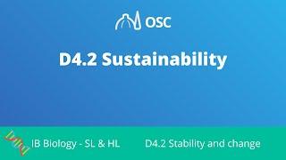 D4.2 Sustainability [IB Biology SL/HL]