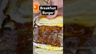 Breakfast Burger with Million Dollar Bacon Bites #breakfastburger #burgerlovers #dinnerideas