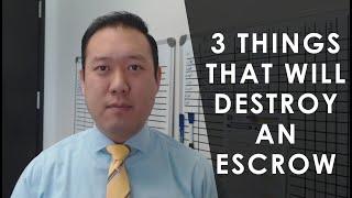 Laguna Niguel Real Estate: Beware: These 3 Pitfalls Will Destroy an Escrow