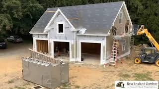 A New England Outdoor Time Lapse Garage Build 2020