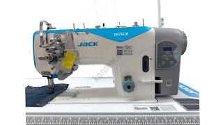 Jack JK-58750B-005C 1/4 Gauge Split Bar Direct Drive Twin Needle Lockstitch Sewing Machine