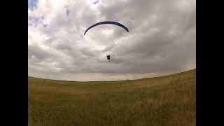 Paragliding. Парапланеризм. Взлёт тандем - пилота Николая.            GOPR0942