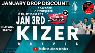 2025 KIZER KNIVES SECRET DISCOUNT CODE! IT STARTS HERE FRIDAY! - LIVE AT THE HIVE!