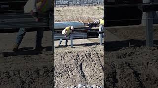 #roadwork Guard rail installation closeup