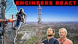 Engineers React to 1100 ft Radio Tower Climb