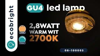 GU4 led spot 35mm (MR11) 2700K/warm wit 12V  |  08-100003