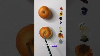 Рисуем мандарин маслом #художник #рисуем #масляныекраски