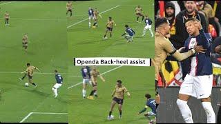 Lois Openda's no-look back-heel assist vs PSG