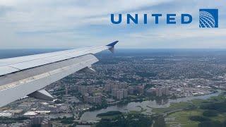 United A319 Afternoon Landing at New York LaGuardia Airport (LGA)