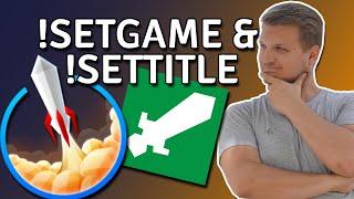 Twitch Titel und Kategorie ändern als Mod mit !setgame und !settitle - StreamElements Tutorial